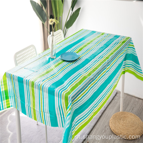 barato tablecloth listrado impresso da vinil do PE